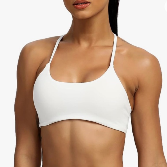 Amazon Aoxjox Backless Padded Low Impact Workout Sports Bra - Picture 2 of 10